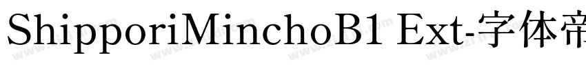 ShipporiMinchoB1 Ext字体转换